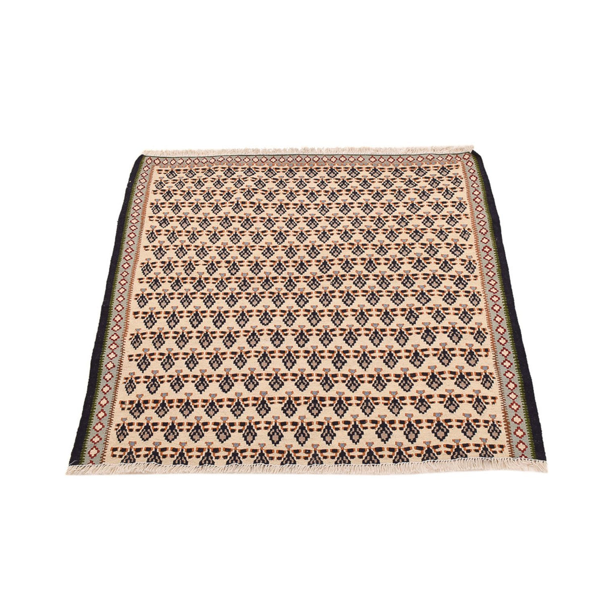 Kelim-tæppe - orientalsk - 85 x 82 cm - creme