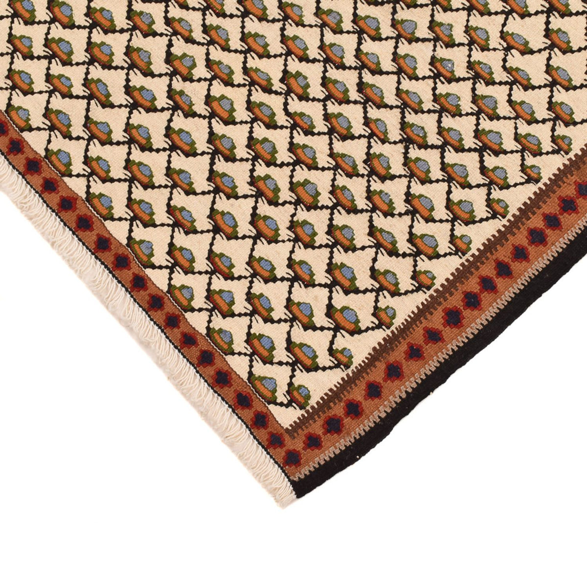 Kelim-tæppe - orientalsk - 88 x 85 cm - creme