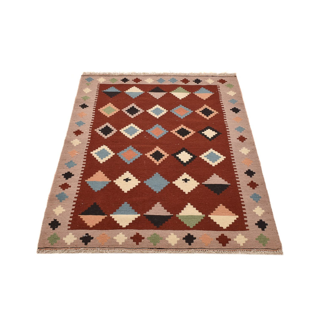 Kelim-tæppe - orientalsk - 147 x 103 cm - flerfarvet
