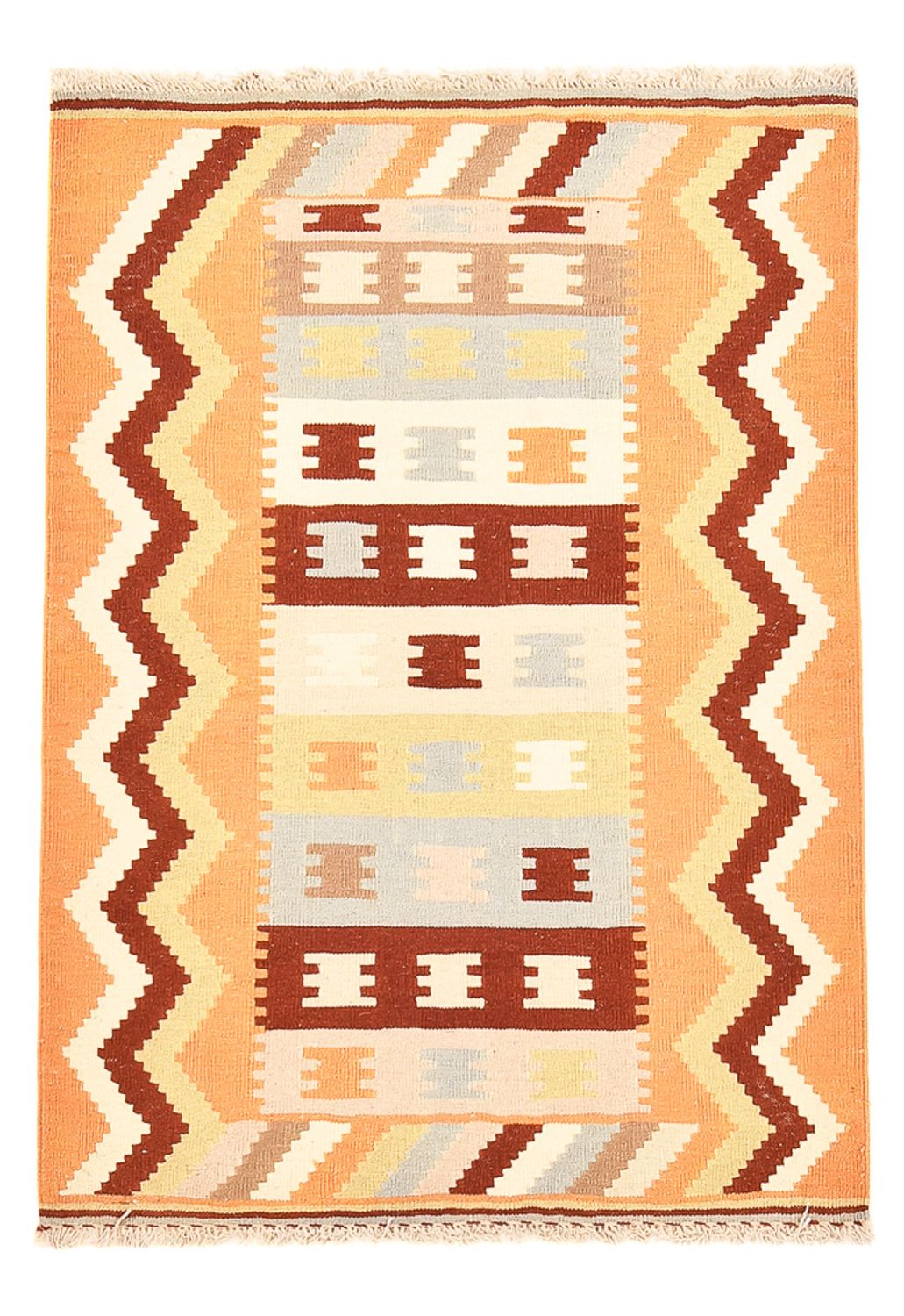 Kelim-tæppe - orientalsk - 147 x 106 cm - flerfarvet