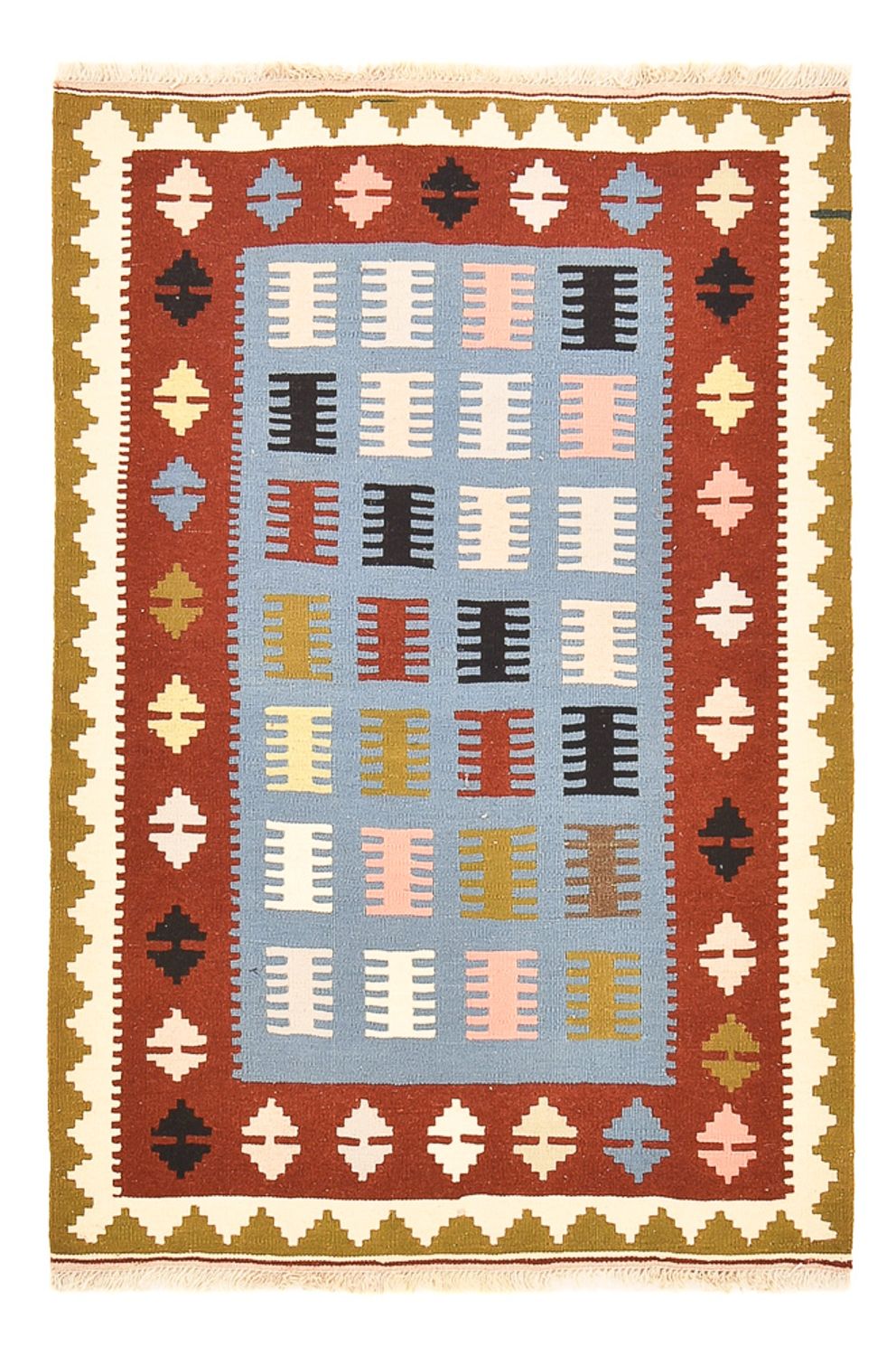 Kelim-tæppe - orientalsk - 150 x 98 cm - flerfarvet
