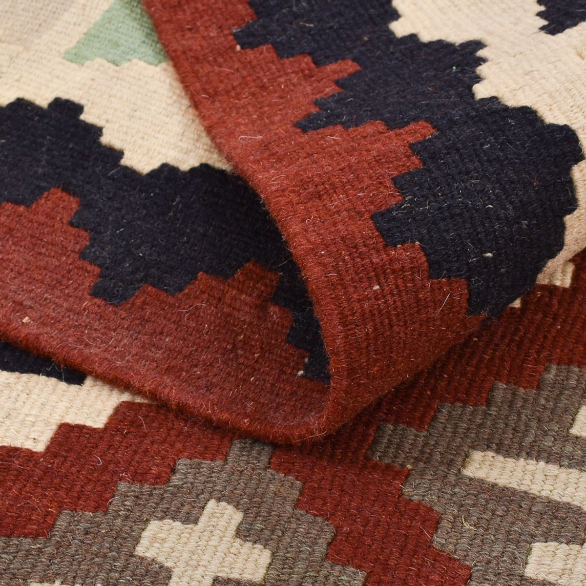 Kelim-tæppe - orientalsk - 148 x 110 cm - flerfarvet