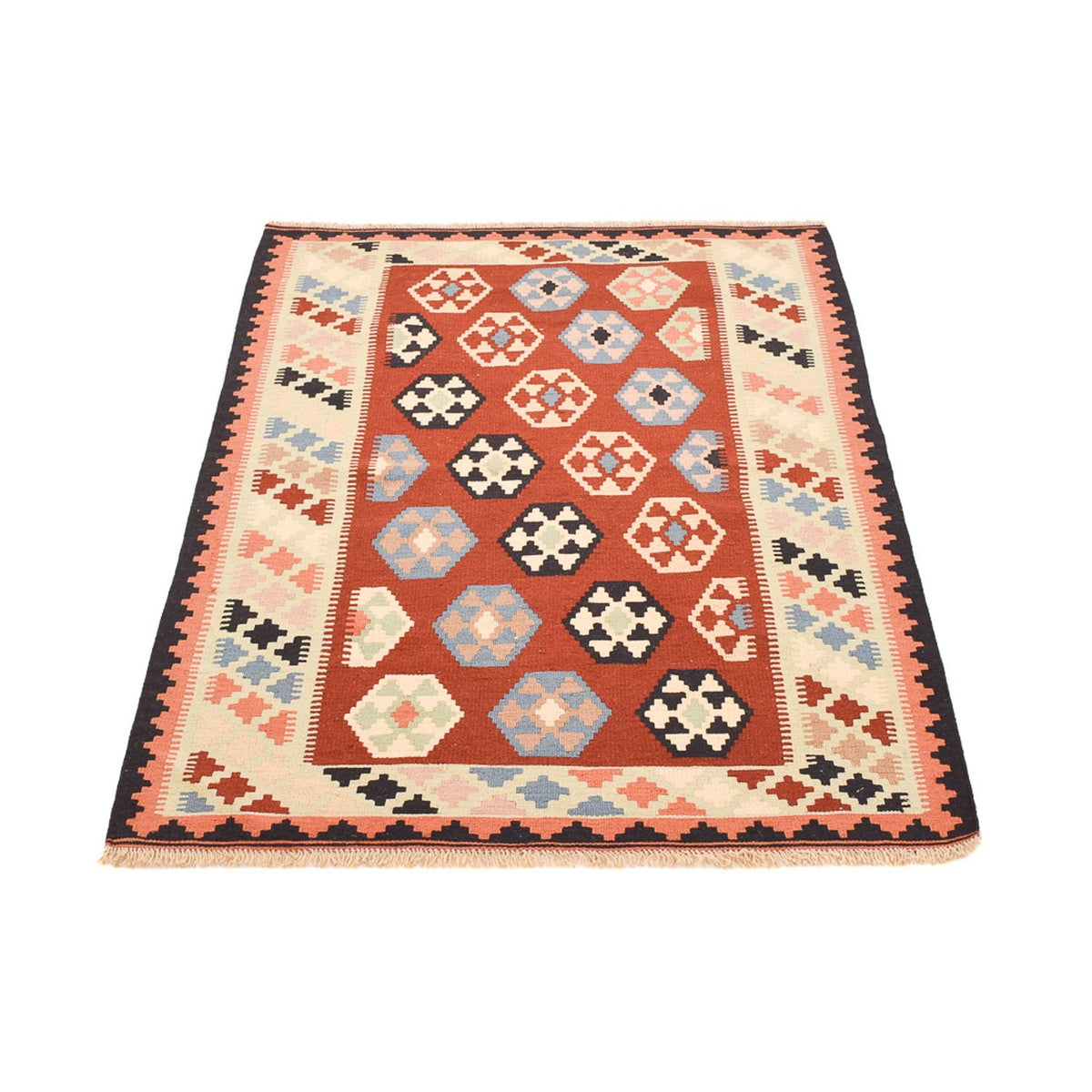 Kelim-tæppe - orientalsk - 149 x 103 cm - flerfarvet