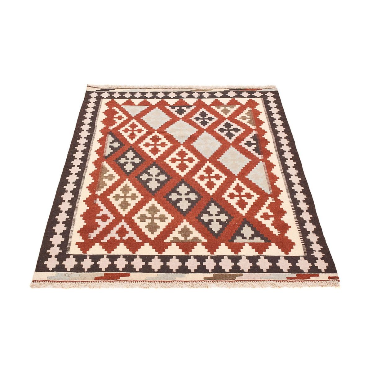 Kelim-tæppe - orientalsk - 146 x 110 cm - flerfarvet