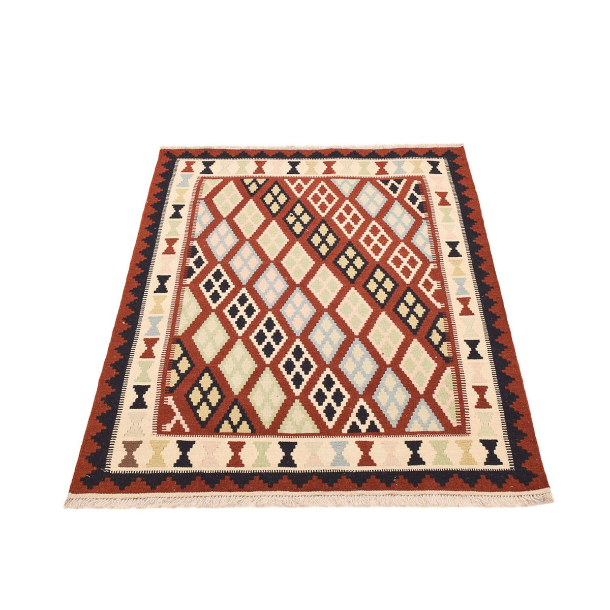 Kelim-tæppe - orientalsk - 147 x 105 cm - flerfarvet