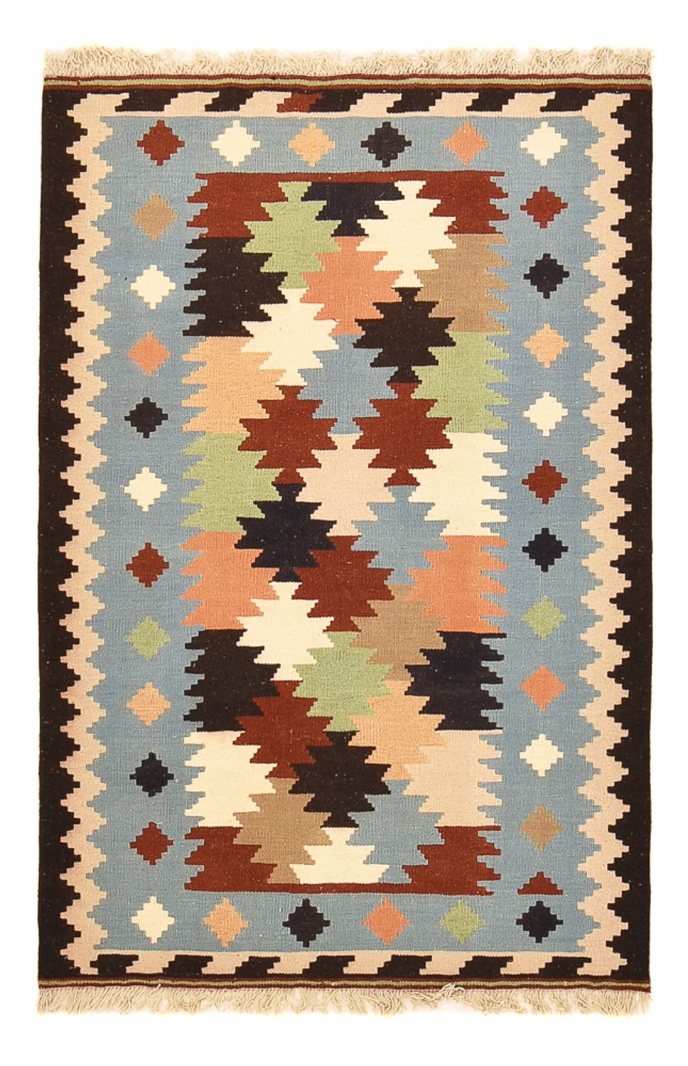 Kelim-tæppe - orientalsk - 147 x 97 cm - flerfarvet