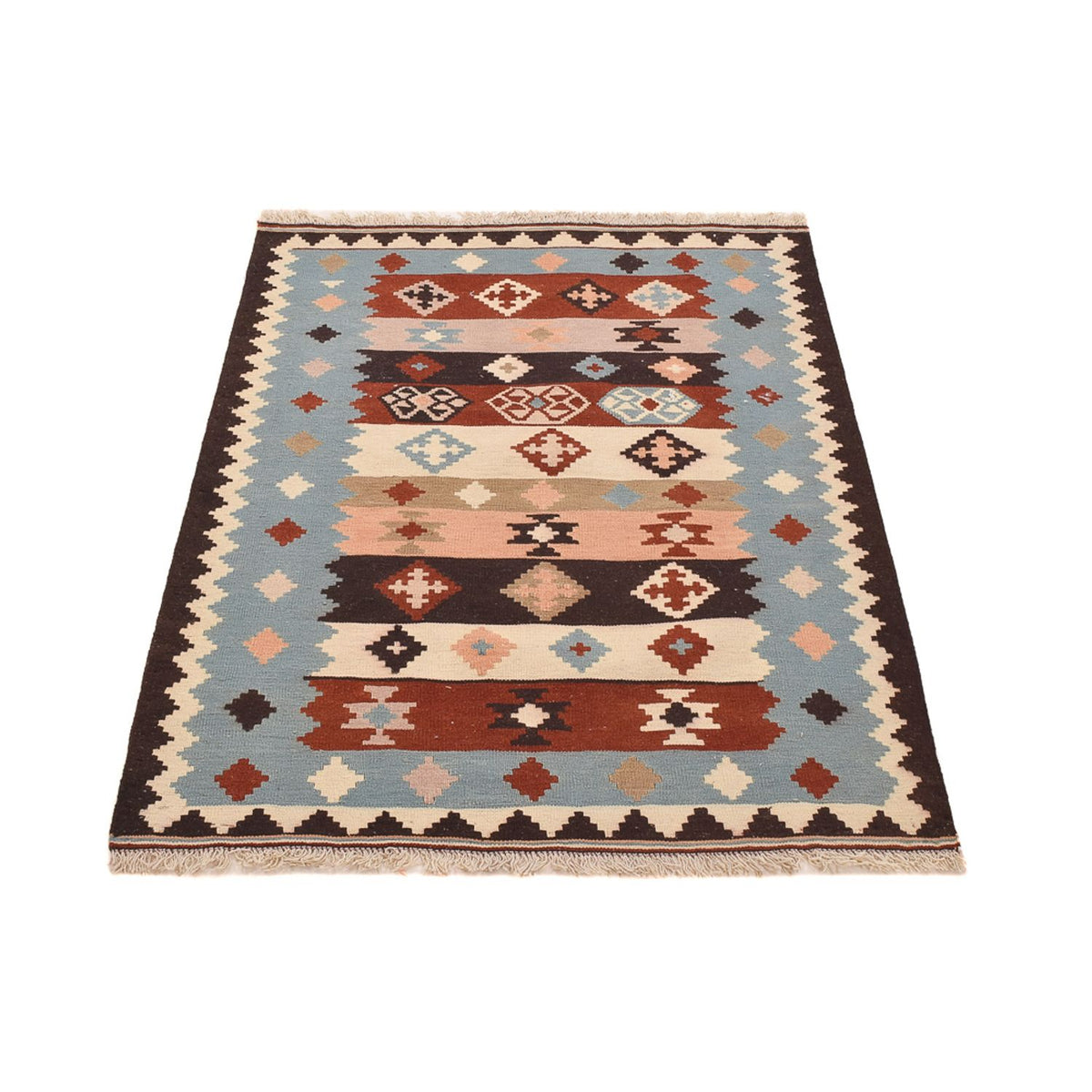 Kelim-tæppe - orientalsk - 142 x 103 cm - flerfarvet