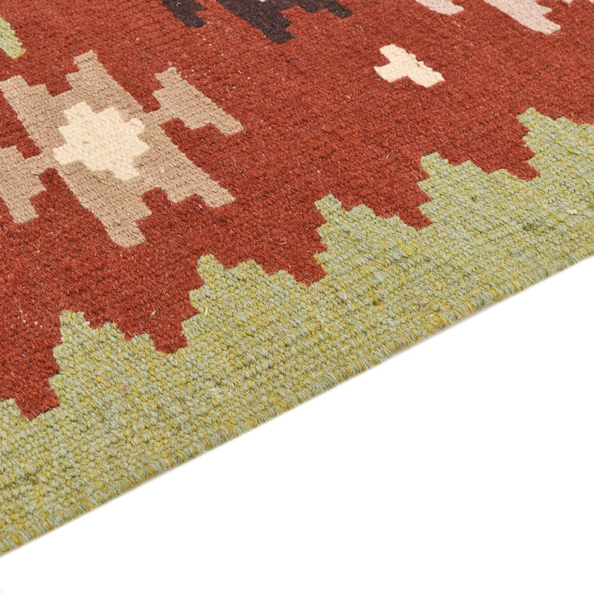 Kelim-tæppe - orientalsk - 132 x 97 cm - flerfarvet