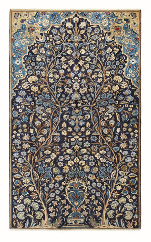 Persisk tæppe - Classic - 240 x 139 cm - mørkeblå