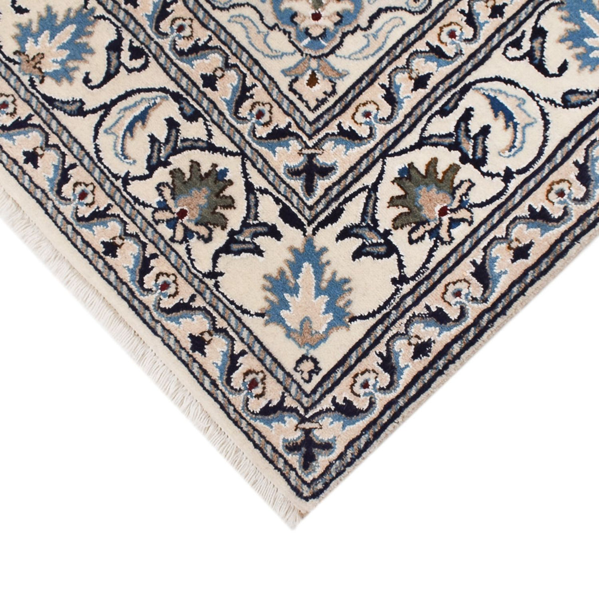 Persisk tæppe - Nain - 202 x 146 cm - creme