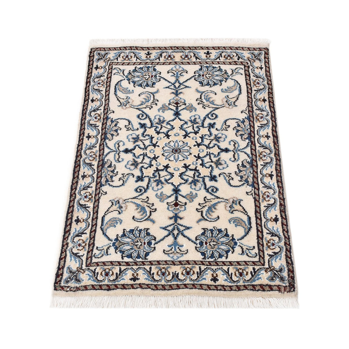 Persisk tæppe - Nain - 90 x 56 cm - creme