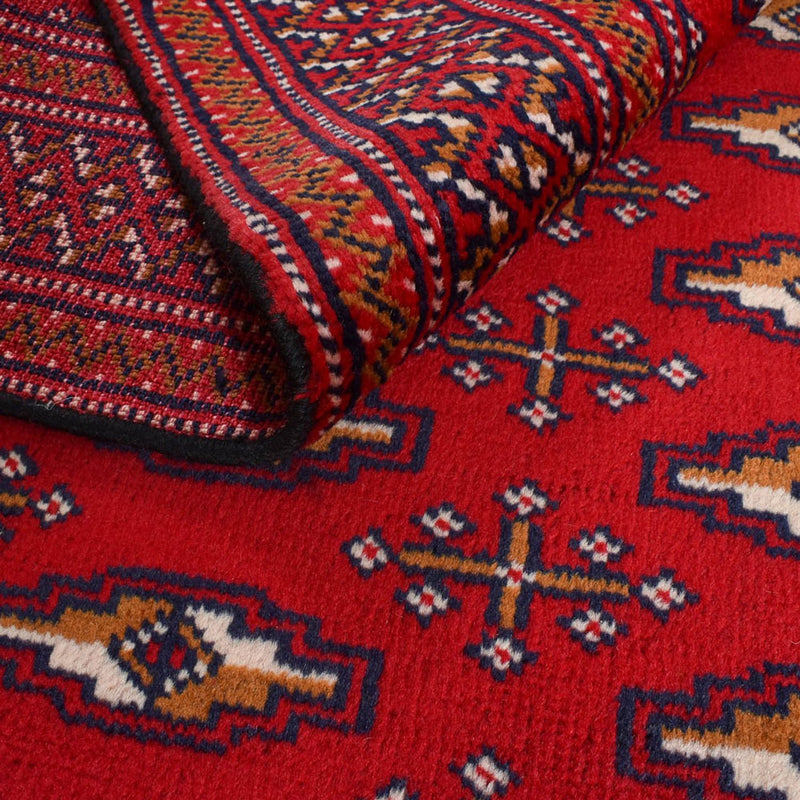 Turkaman-tæppe - 175 x 128 cm - rød