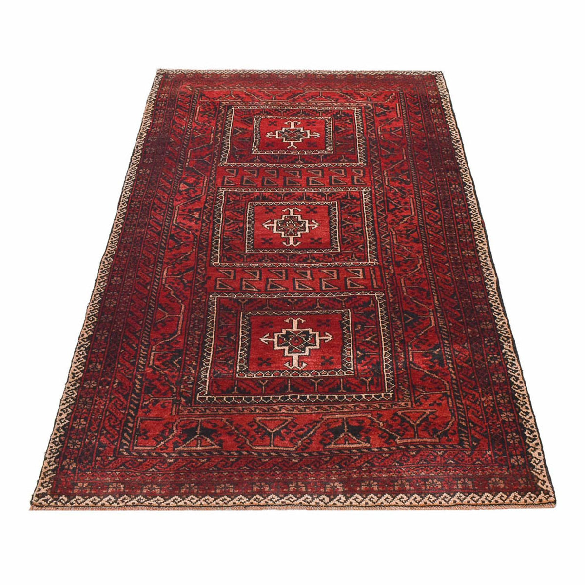 Baluch-tæppe særlig form  - 198 x 114 cm - rød