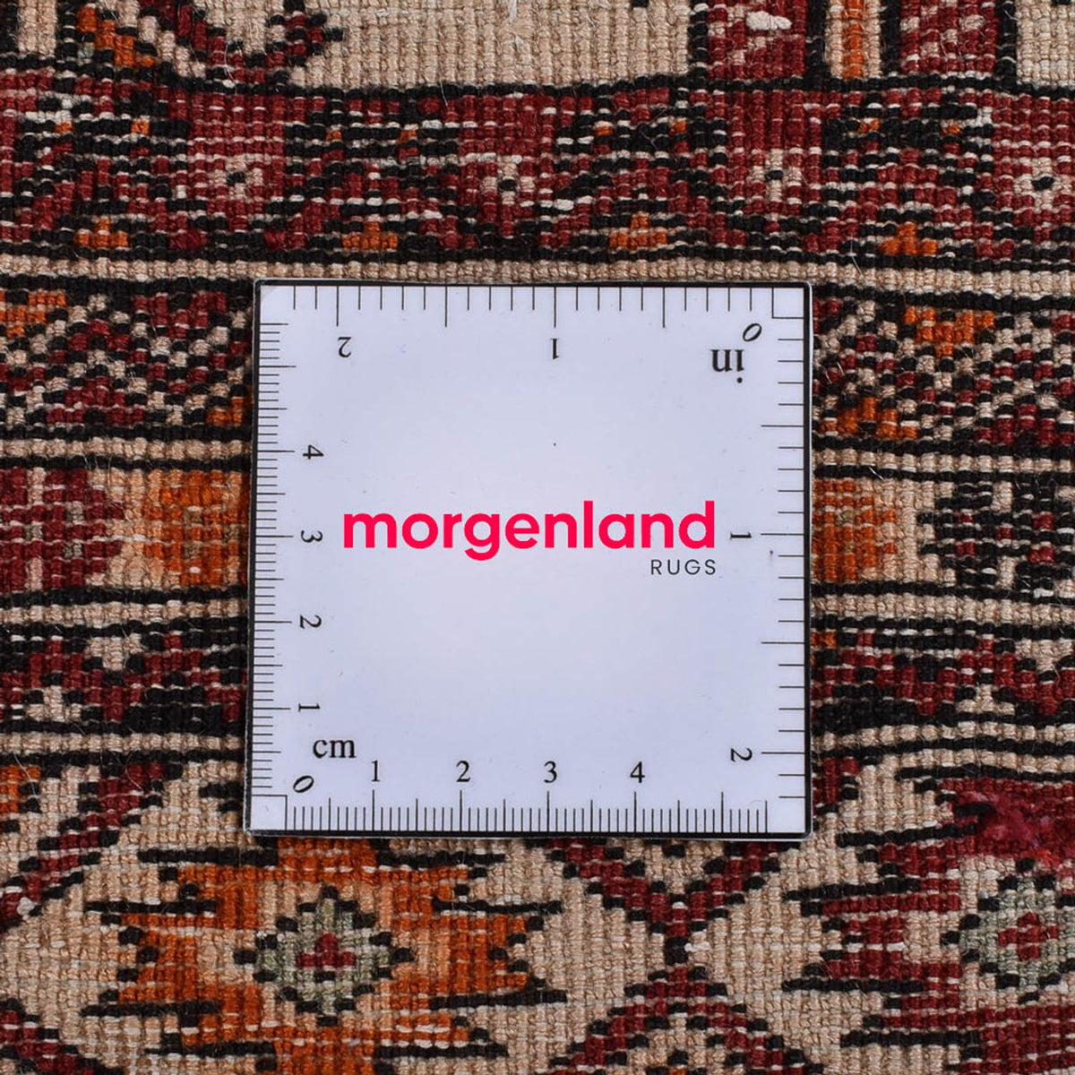 Turkaman-tæppe - 204 x 121 cm - beige