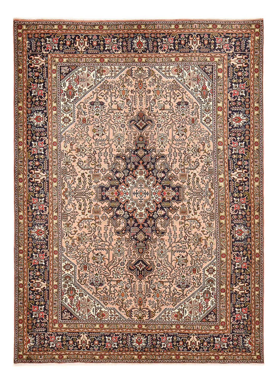 Persisk tæppe - Tabriz - 291 x 206 cm - lysrød