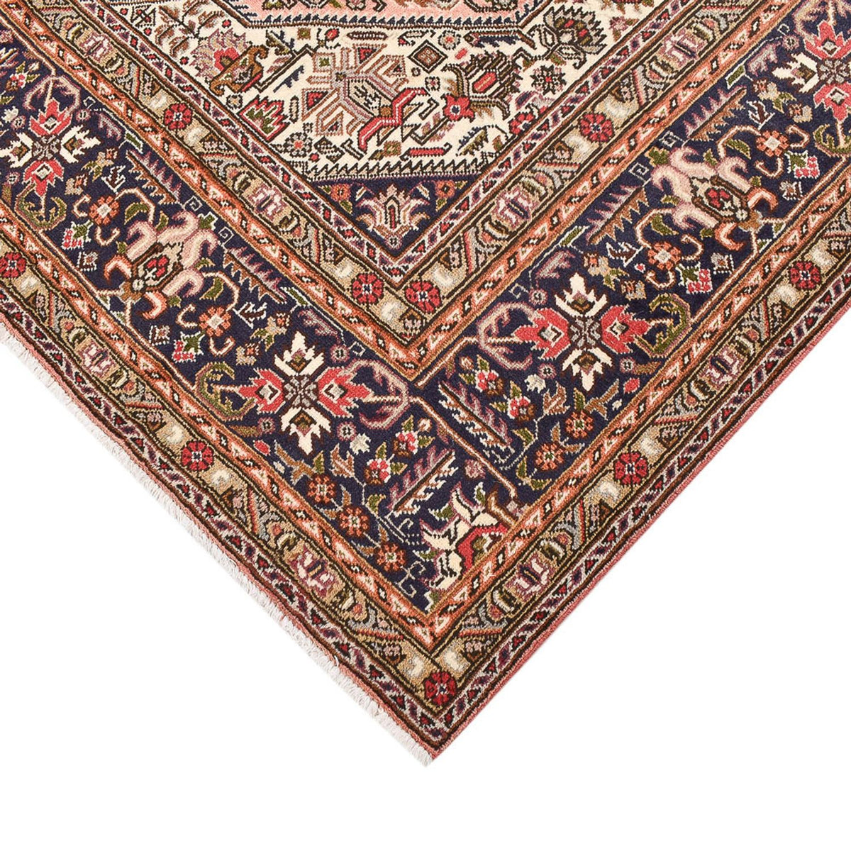 Persisk tæppe - Tabriz - 291 x 206 cm - lysrød