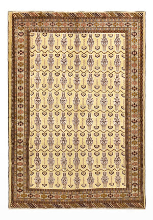 Turkaman-tæppe - 213 x 146 cm - lys beige