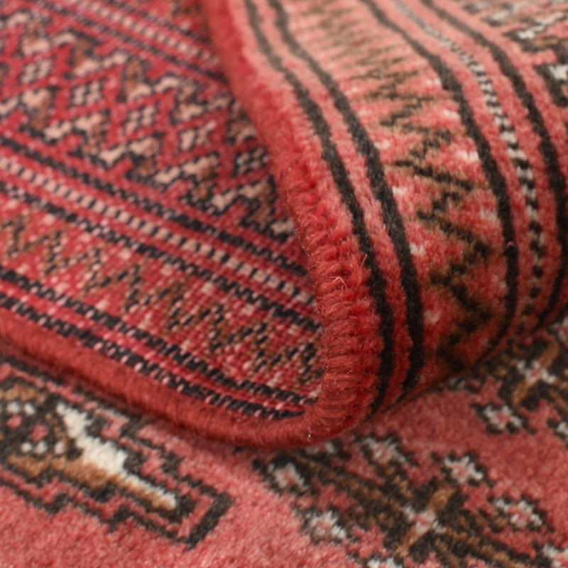 Turkaman-tæppe - 140 x 104 cm - rød