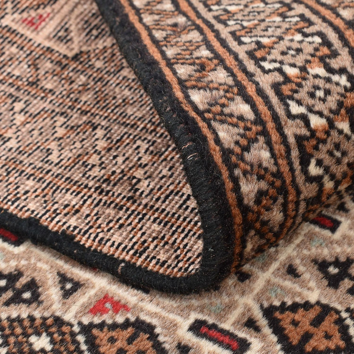 Turkaman-tæppe - 141 x 100 cm - sand