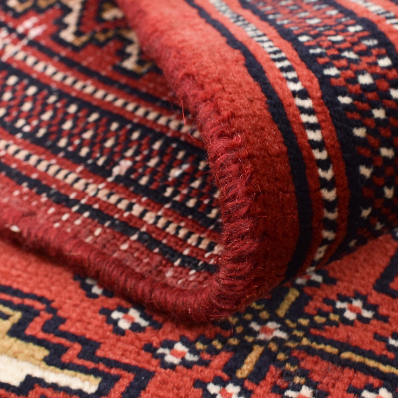 Turkaman-tæppe - 133 x 95 cm - rød