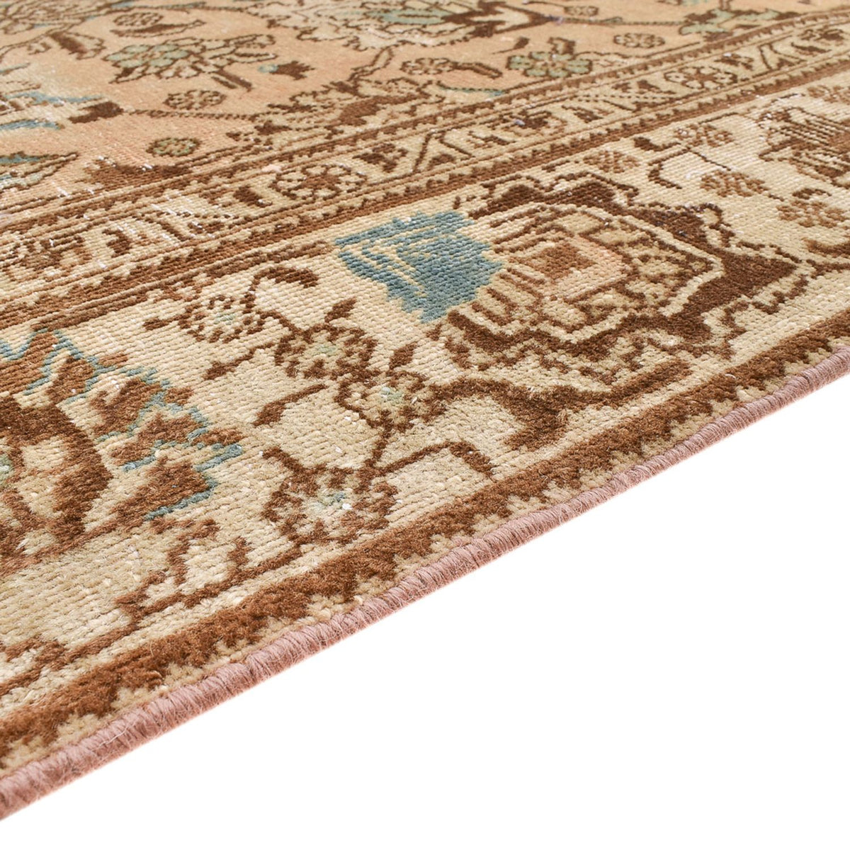 Vintage tæppe - 275 x 180 cm - lys beige