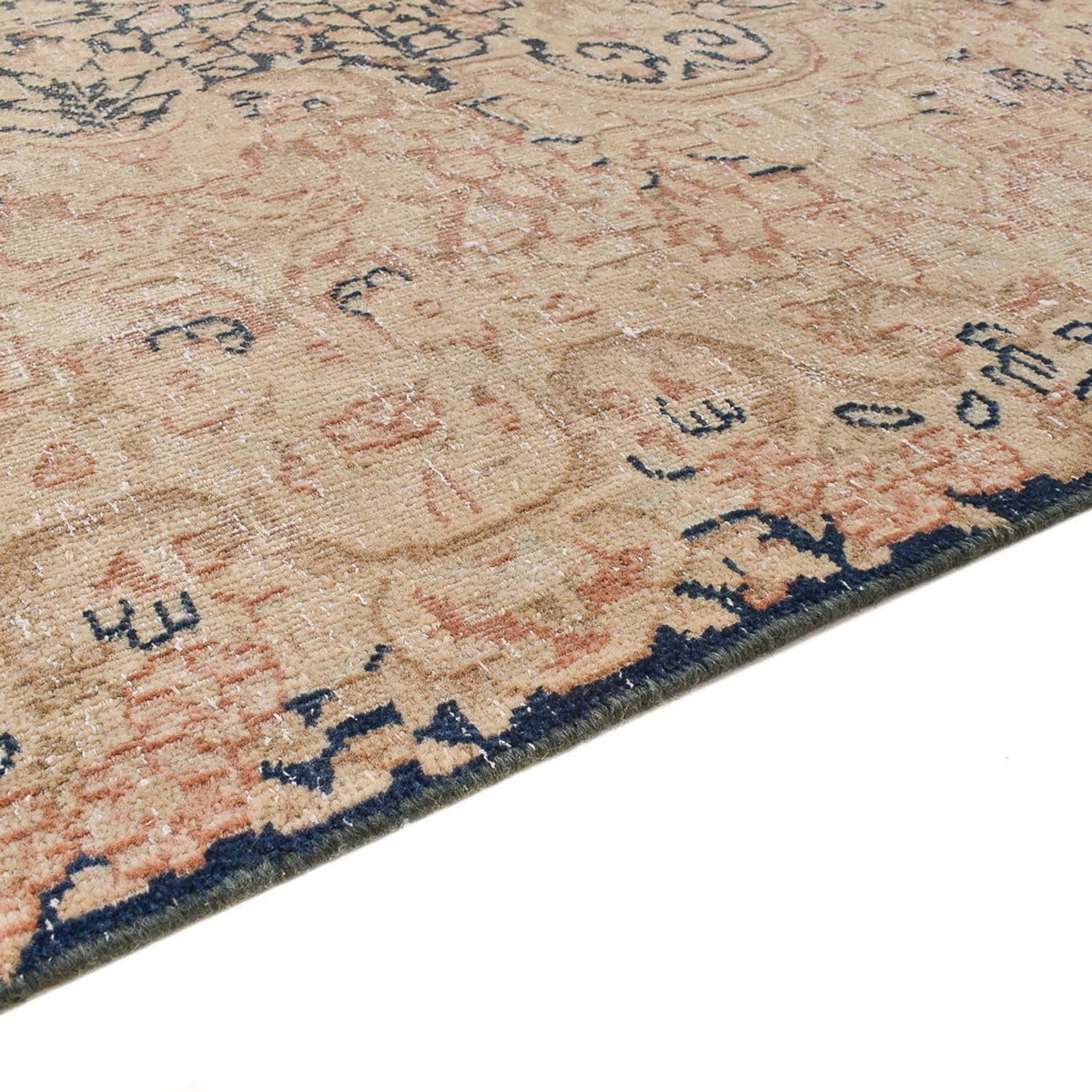 Vintage tæppe - 409 x 286 cm - lys beige