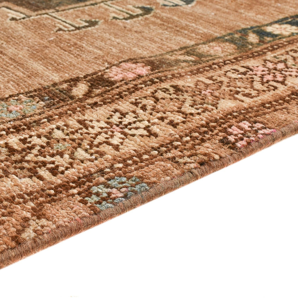 Vintage tæppe - 186 x 126 cm - lysrød