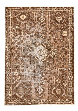Vintage tæppe - 175 x 122 cm - mørk beige