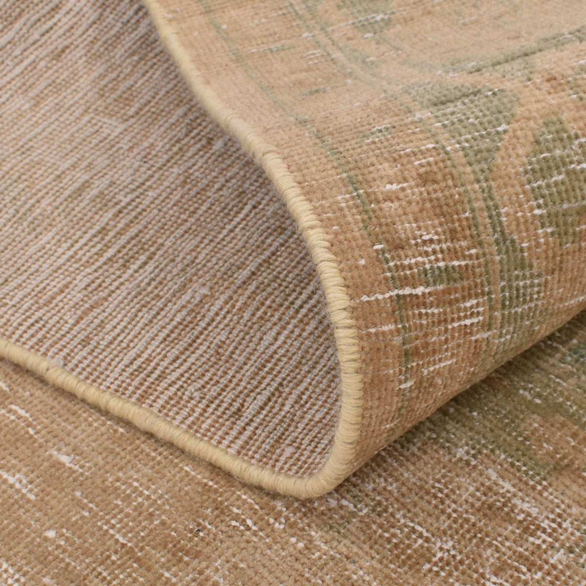Vintage tæppe - 206 x 145 cm - mørk beige