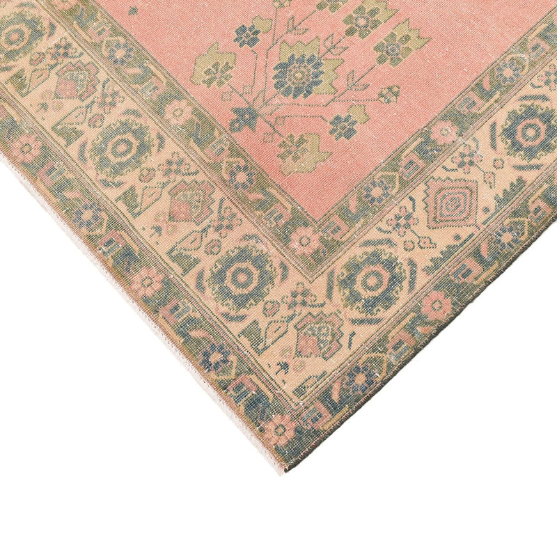 Vintage tæppe - 233 x 163 cm - lysrød