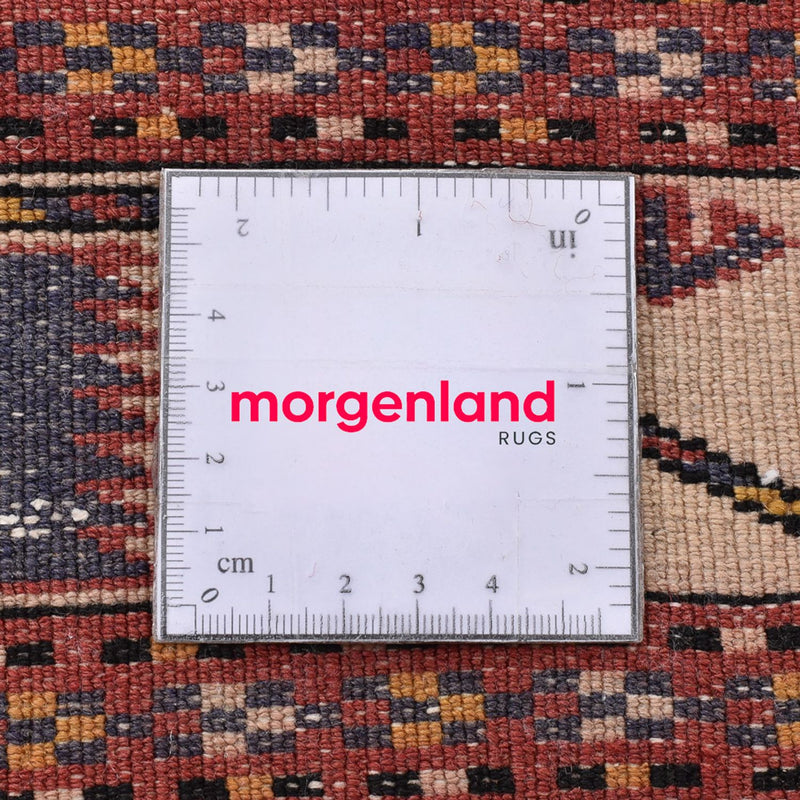 Turkaman-tæppe - 120 x 92 cm - lysrød