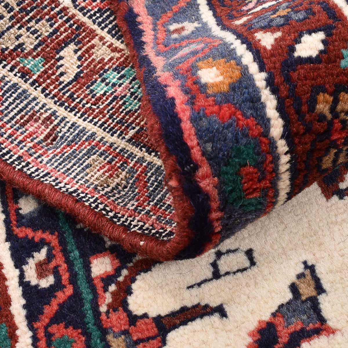 Persisk tæppe - Nomadisk - 93 x 71 cm - flerfarvet