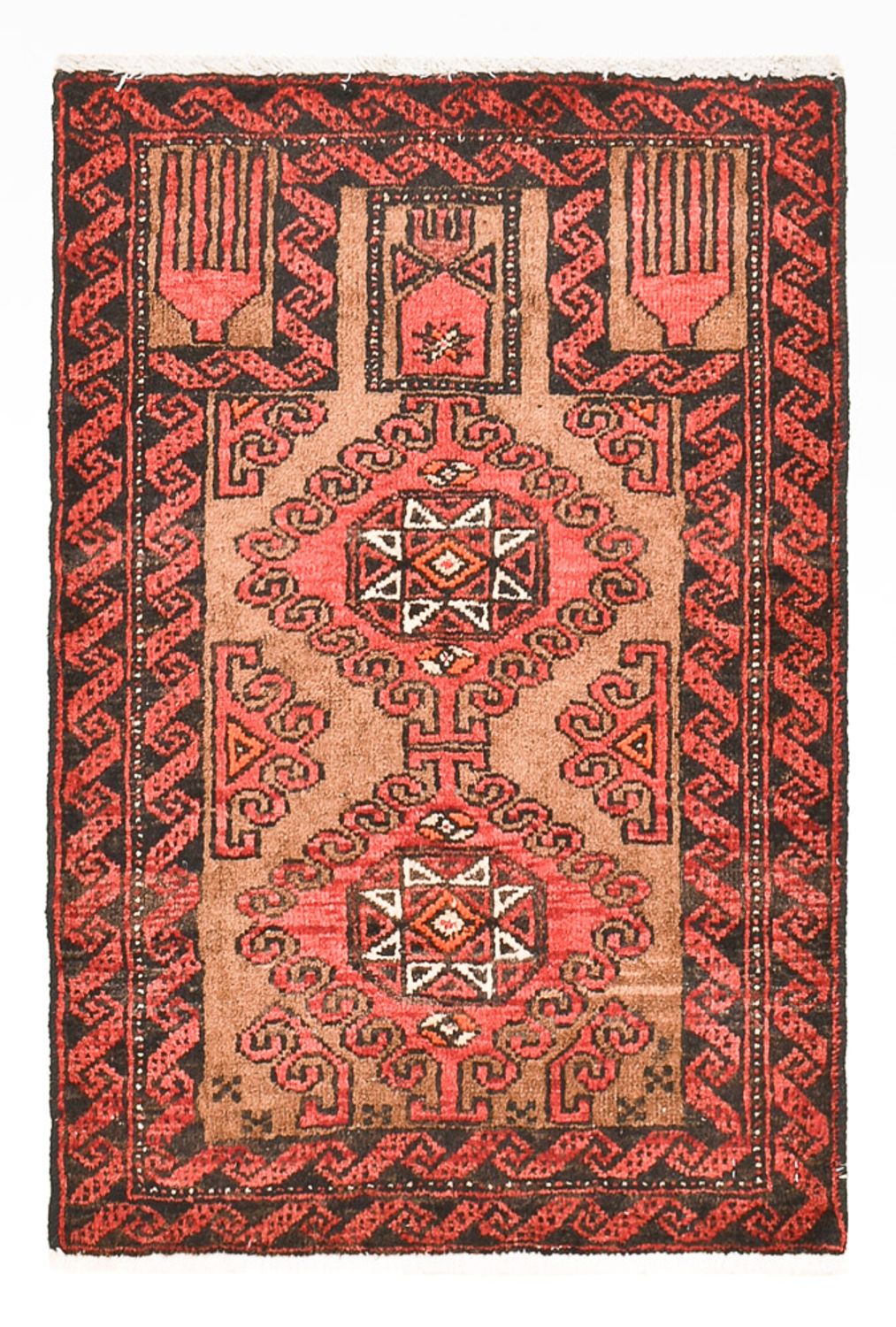 Persisk tæppe - Nomadisk - 70 x 49 cm - rød