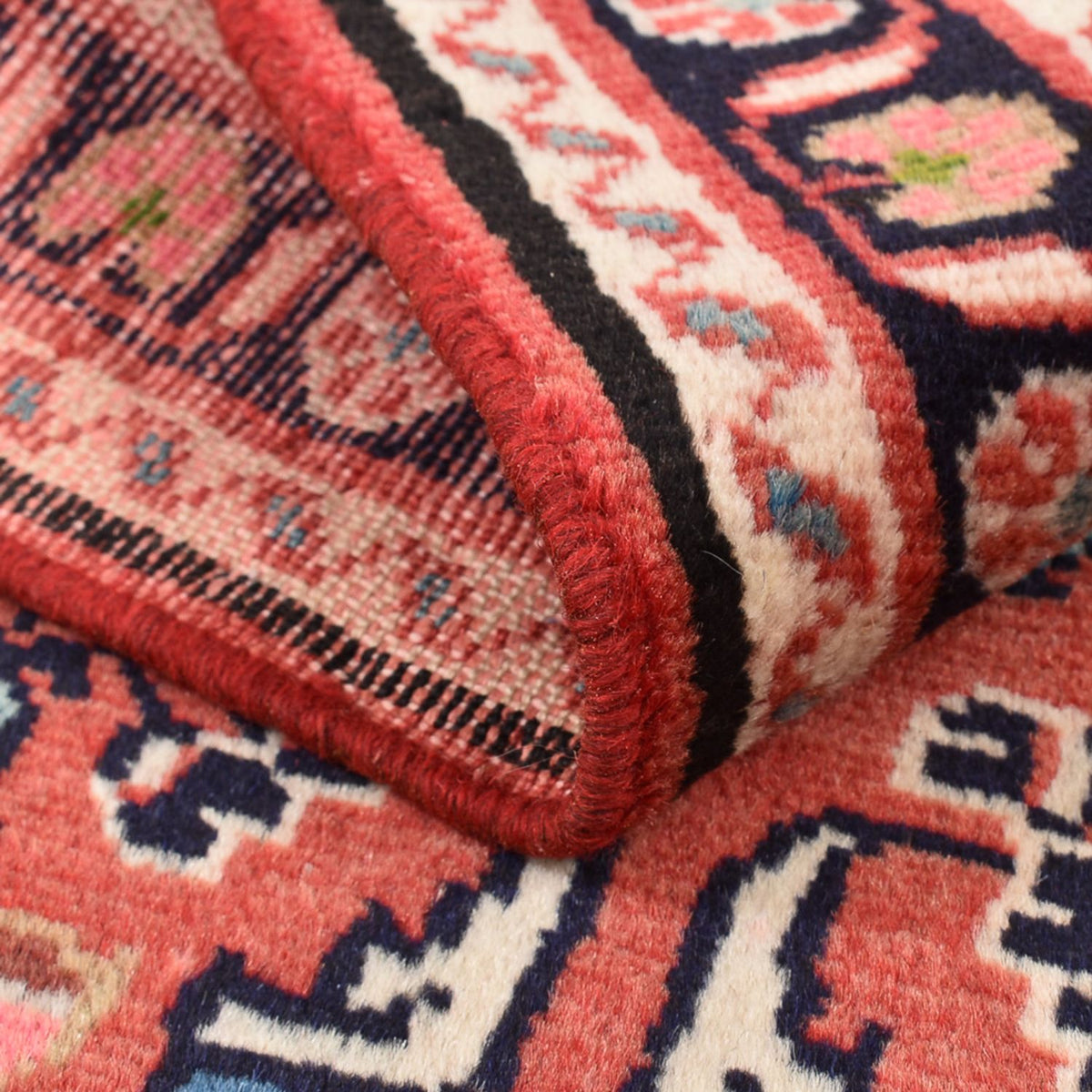 Persisk tæppe - Nomadisk - 131 x 76 cm - lysrød