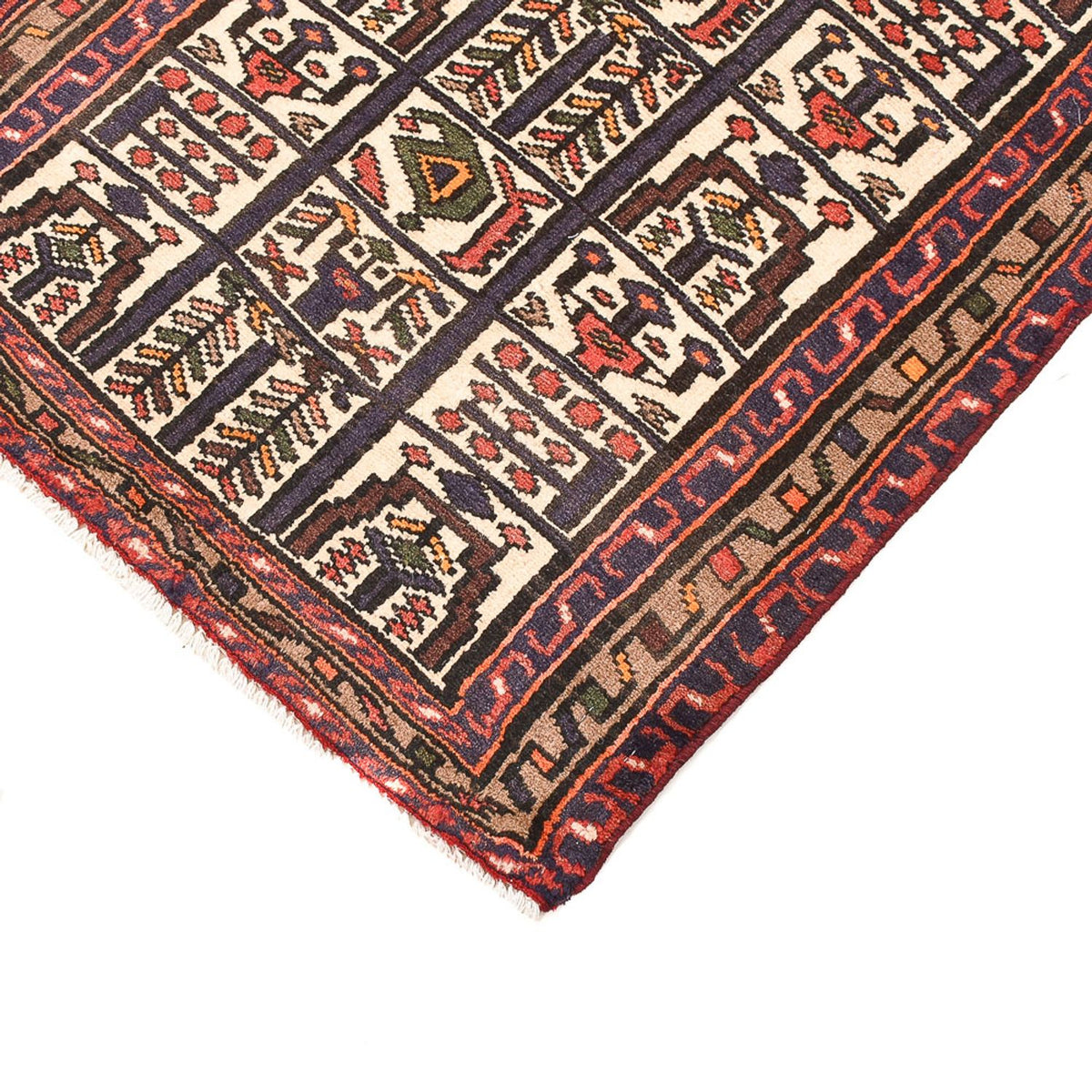 Persisk tæppe - Nomadisk - 122 x 74 cm - flerfarvet