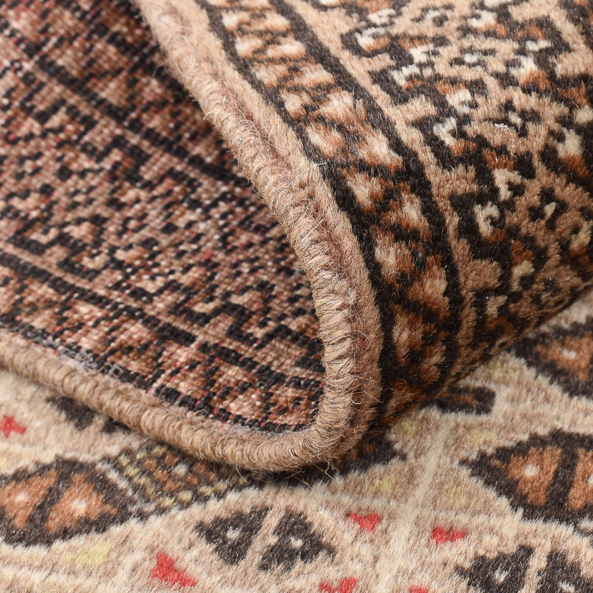 Turkaman-tæppe - 117 x 84 cm - sand