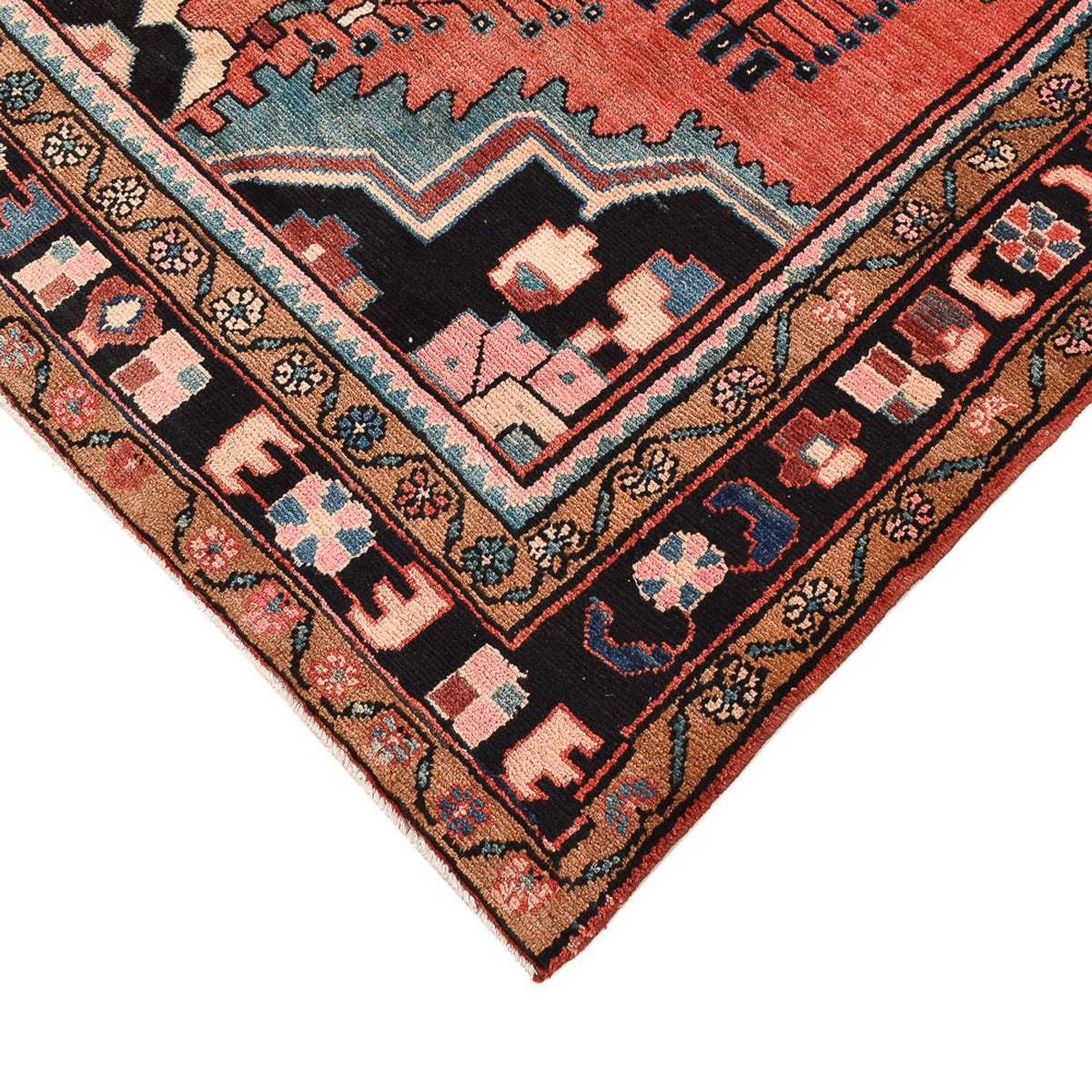 Persisk tæppe - Nomadisk - 210 x 158 cm - lysrød