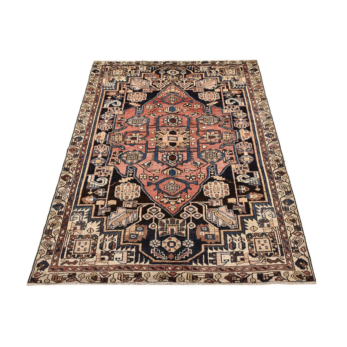 Persisk tæppe - Nomadisk - 207 x 127 cm - lysrød