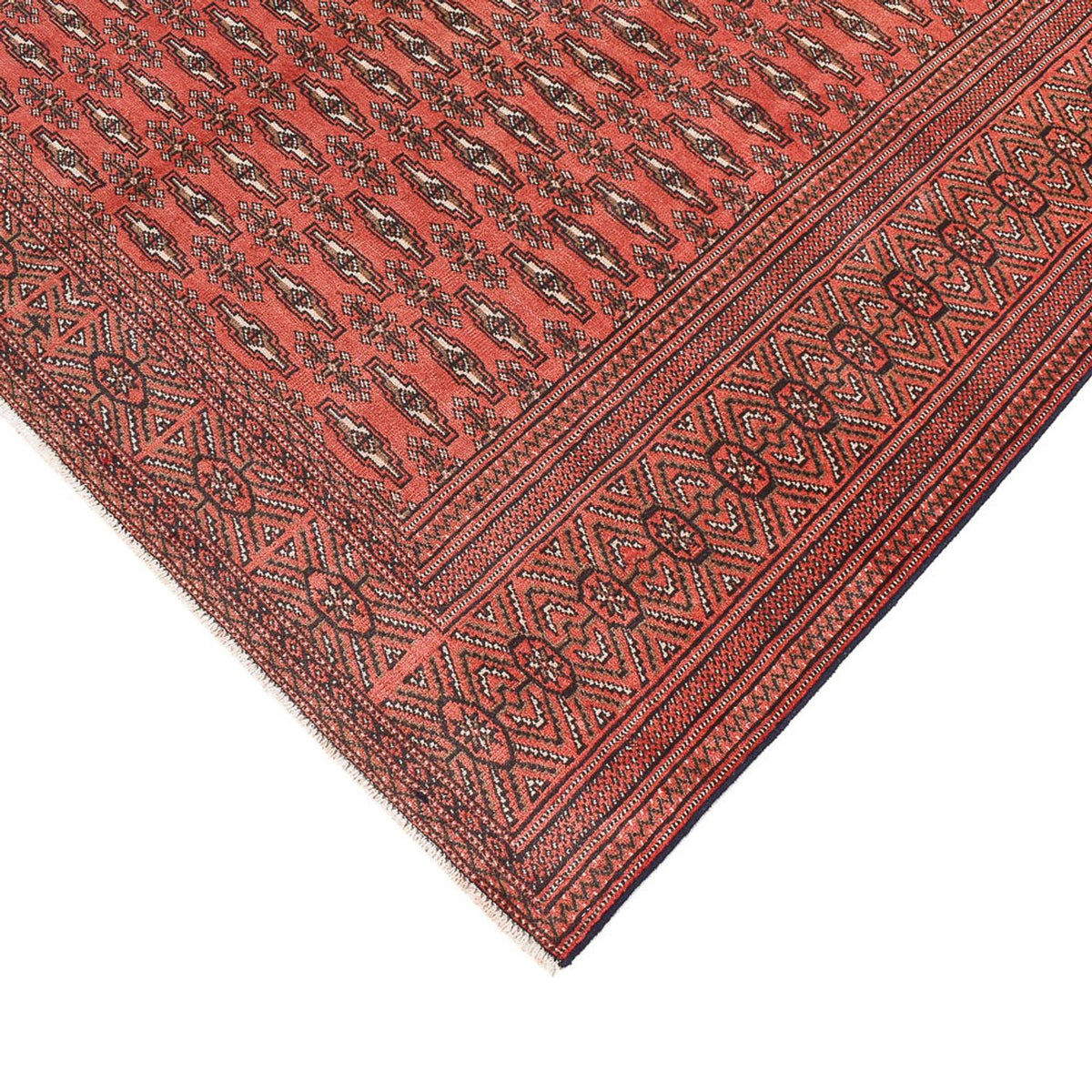 Turkaman-tæppe - 289 x 191 cm - rød