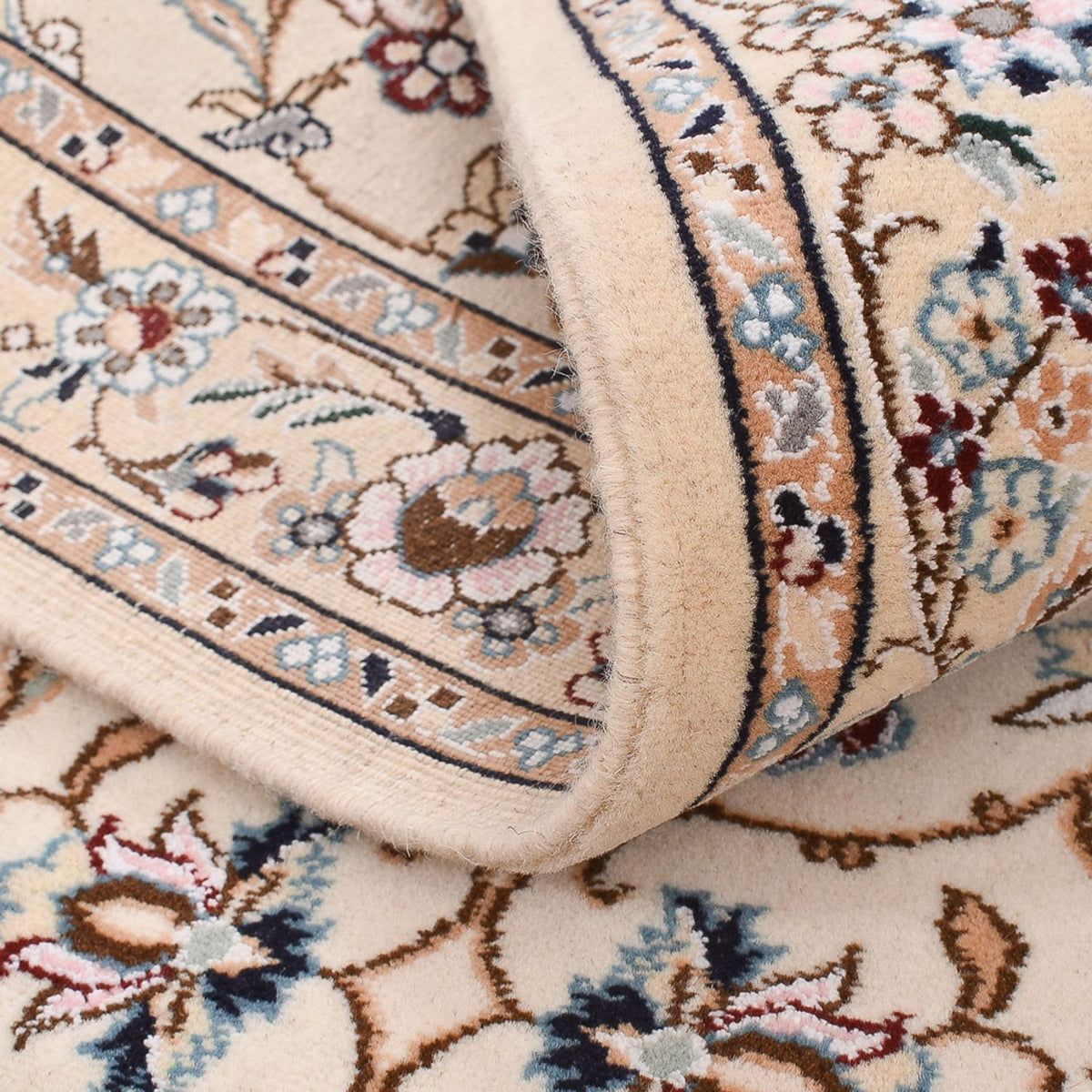 Løber Persisk tæppe - Nain - Royal - 241 x 92 cm - creme