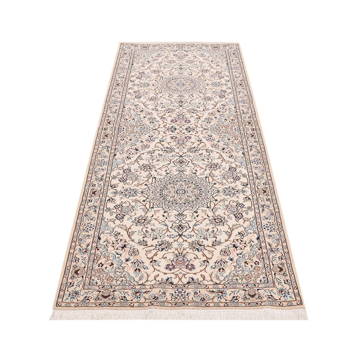 Løber Persisk tæppe - Nain - Royal - 241 x 92 cm - creme