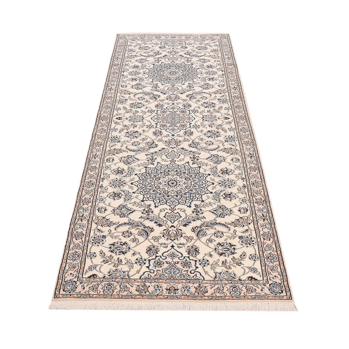 Løber Persisk tæppe - Nain - Royal - 278 x 91 cm - creme