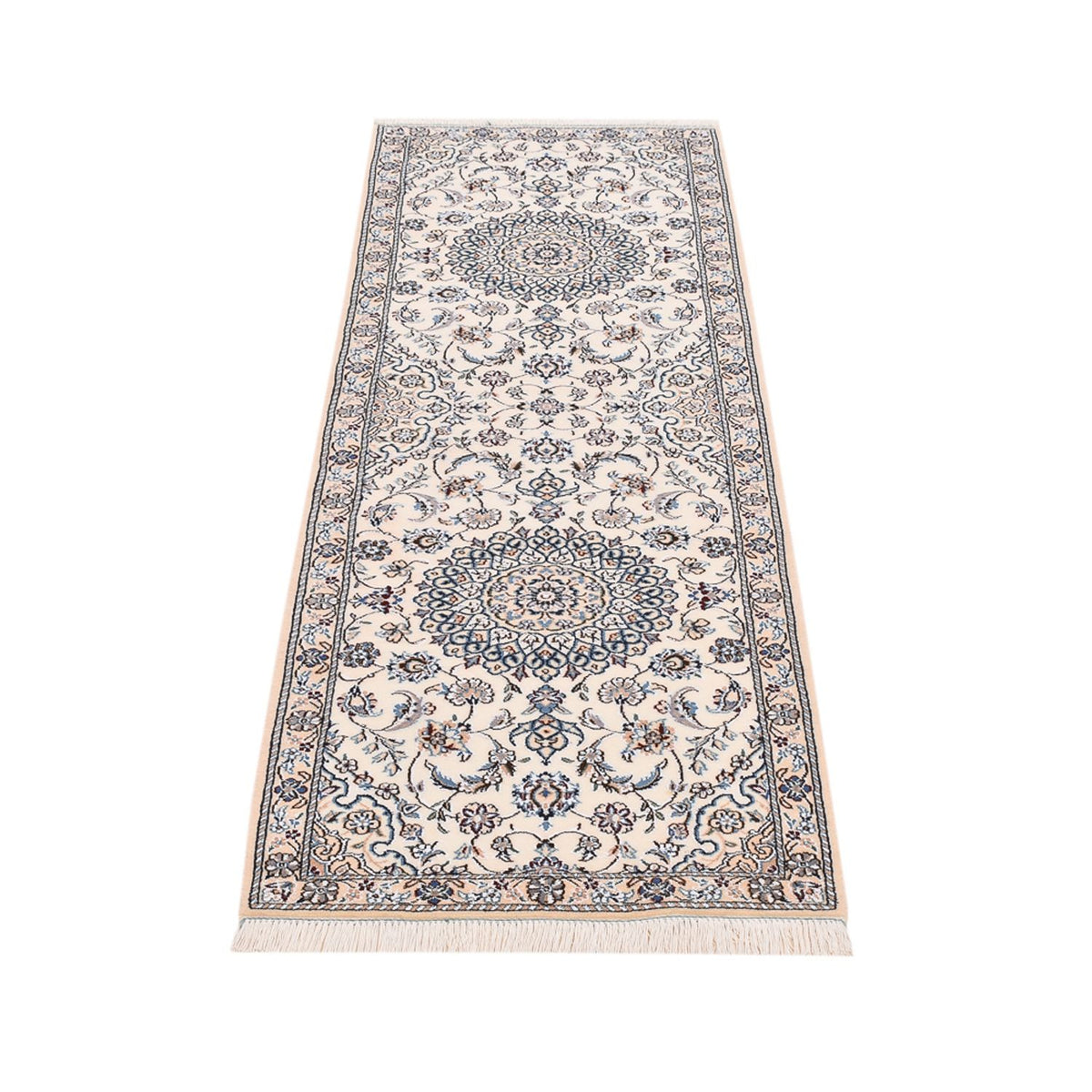 Løber Persisk tæppe - Nain - Royal - 197 x 61 cm - creme