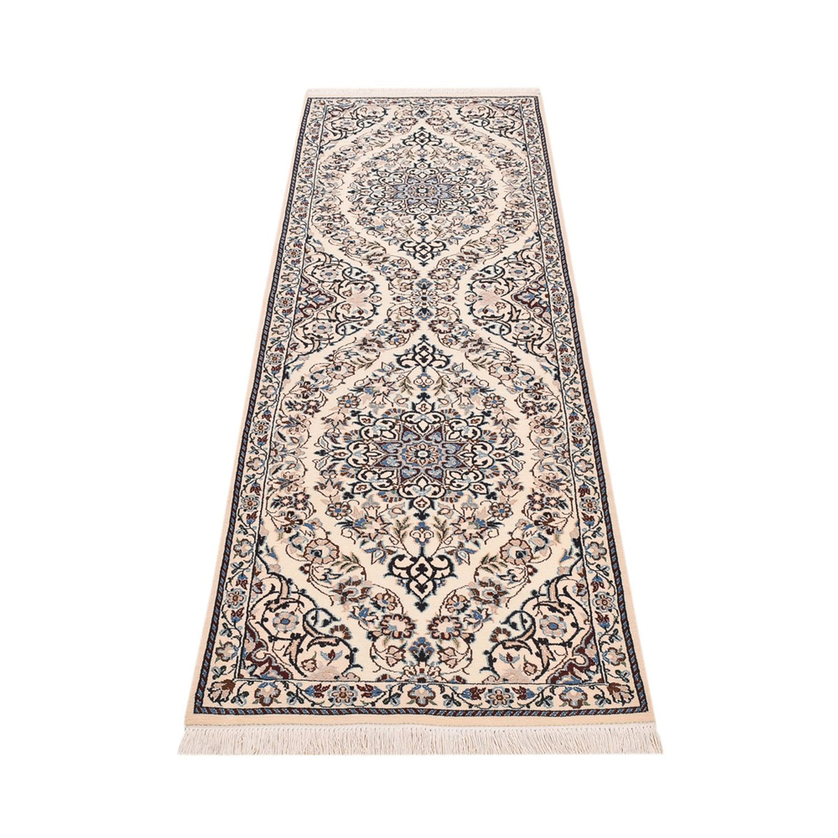 Løber Persisk tæppe - Nain - Royal - 230 x 70 cm - creme