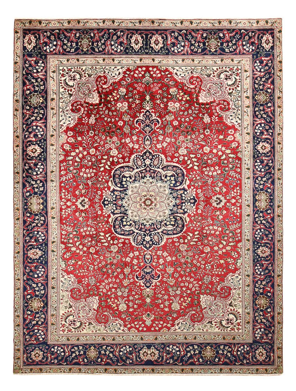 Persisk tæppe - Tabriz - 326 x 239 cm - rød