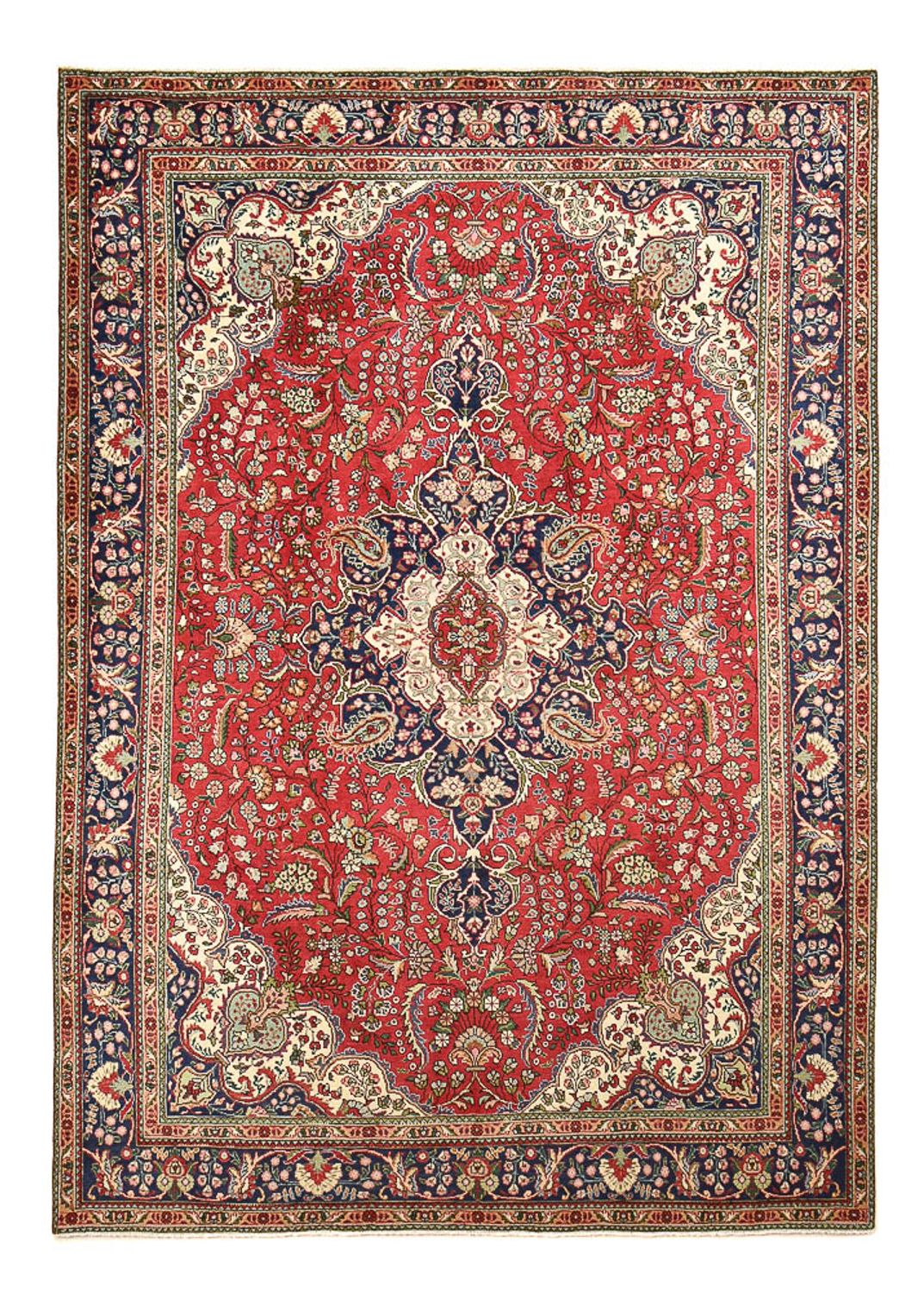 Persisk tæppe - Tabriz - 363 x 257 cm - rød
