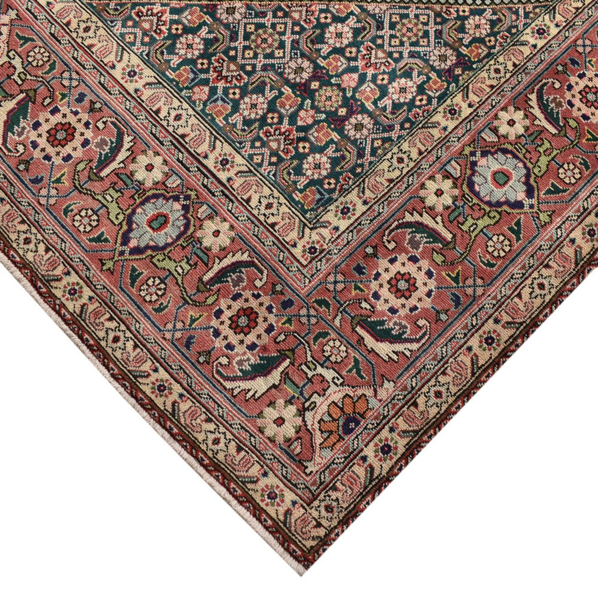 Persisk tæppe - Tabriz - 387 x 295 cm - mørk beige
