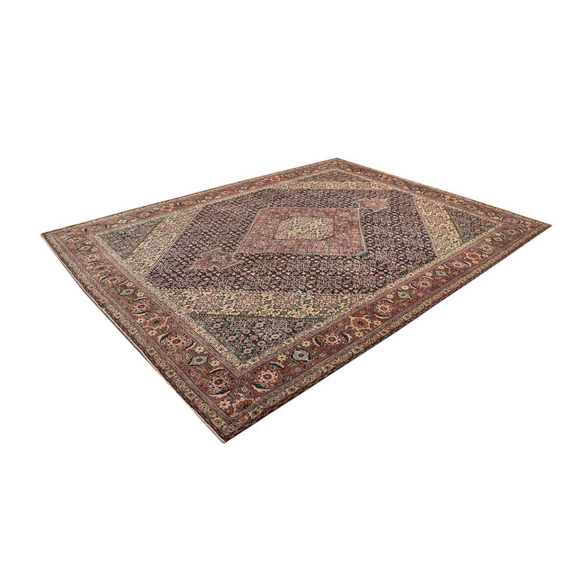 Persisk tæppe - Tabriz - 387 x 295 cm - mørk beige
