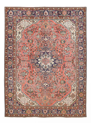 Persisk tæppe - Tabriz - 335 x 247 cm - lysrød