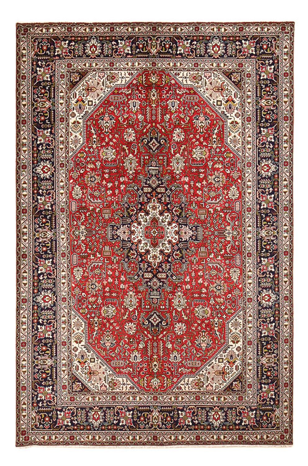 Persisk tæppe - Tabriz - 303 x 198 cm - rød